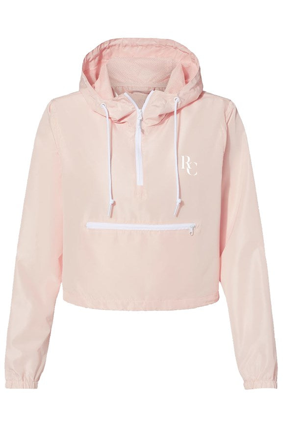 Pink Women's Crop Windbreaker